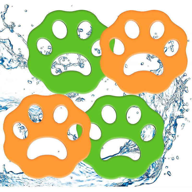 4 Pcs Reusable Washing Machine Hair Catcher Viscous Hair Cleaning