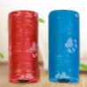 5 Rolls Paw Print Dog Poop Cat Waste Shit Bags Outdoor Home Clean Garbage Pouch