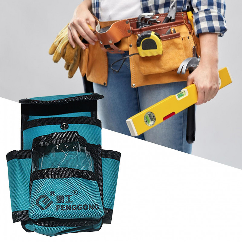 Drill Storage Bag Portable Scratch-proof Oxford Cloth Strong Waist Pack For Maintenance Worker Qinhai