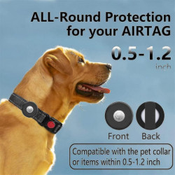 2pcsWaterproof Airtag Holder Silicone Protective Air Tag Case Pet Dog Cat Anti-lost Collar Hanging Locator Case