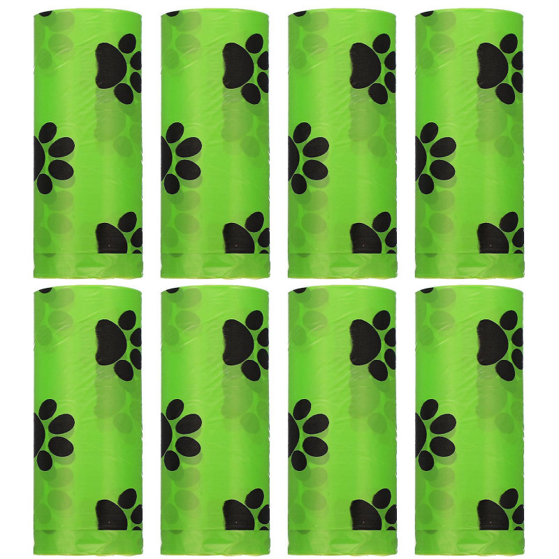 8 Rolls Thick Leak Proof Poop Bags Dog Poo Bags Disposable Poop Bags Pouches Portable Dog Poop Bags