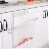 Trash Bag Holder Foldable Cabinet Garbage Hanger Rubbish Bag Storage Rack (1pc, White)