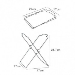 Stainless Steel Trash Bag Holder, Trash Bag Holder, Hanging Garbage Bag Holder 27x17cm Silver