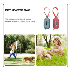 2 PCS Hands Free Leash Dog Poop Bag Holder Dog Poop Bag Pouches Scent Proof Container Dog Poop Pouch