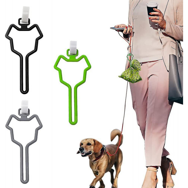 3 Pcs Dog Poop Bag Holder Adjustable Dispen For Leash, Hands Free Waste Bag Carrier Poop Bag