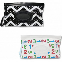 Travel Baby Portable Wipes Bag Dispenser (2 Patterns) 2 Pieces