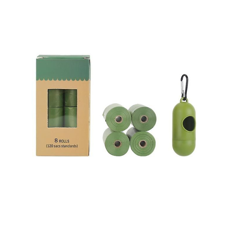 60 Pack Biodegradable Pet Poop Bags, 4 Rolls + 1 Dispenser