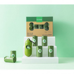 60 Pack Biodegradable Pet Poop Bags, 4 Rolls + 1 Dispenser