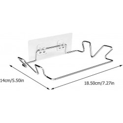 2 Sets Stainless Steel Trash Bag Holder Adhesive Hanging Trash for Kitchen Cupboard Door