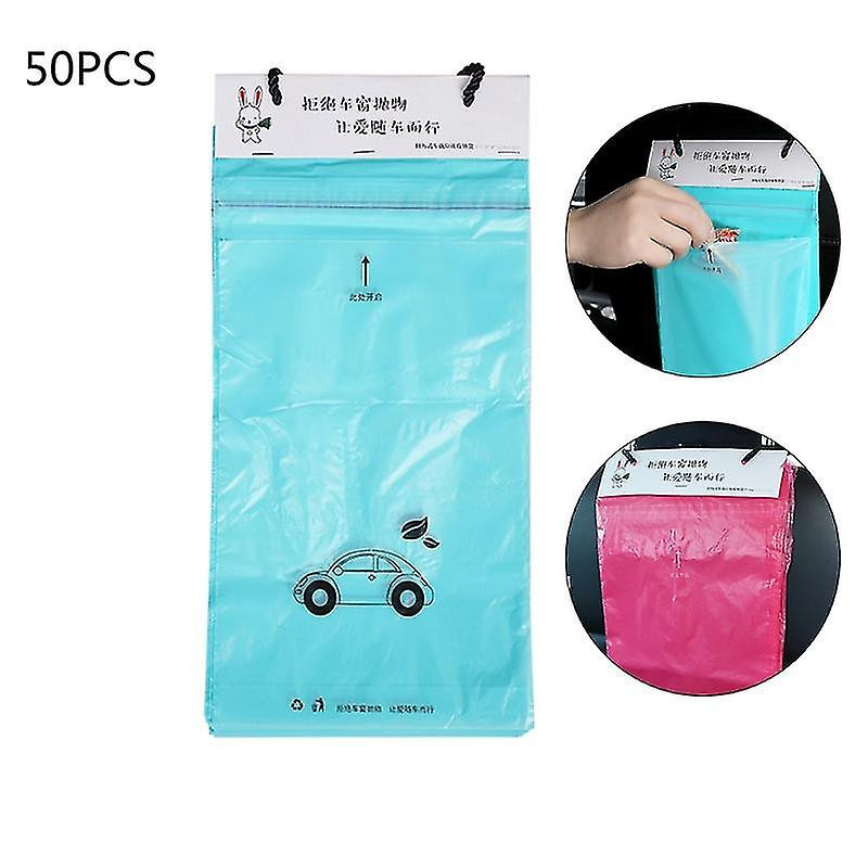 30/50pcs Self-adhesive Garbage Bag Leakproof Rubbish Holder For Automotive