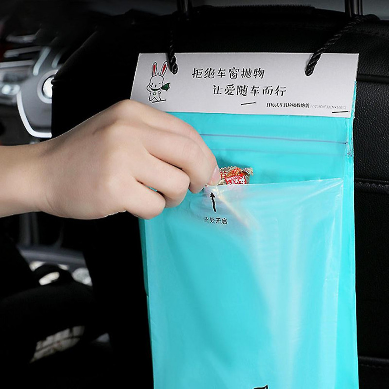30/50pcs Self-adhesive Garbage Bag Leakproof Rubbish Holder For Automotive