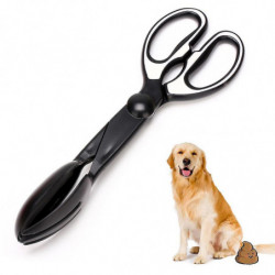 Waste Scissors Shovel Clip And Pet Dog Cat's Stool (black)