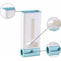 Pack of 2 Plastic Bin Bag Organiser Dispenser, Mounted Plastic Bag Dispenser, Bag Holder Plastic