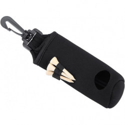 Golf Tees Holder Carry Bag Carrier Pouch Waist Bag Golfing Accessories (Black)