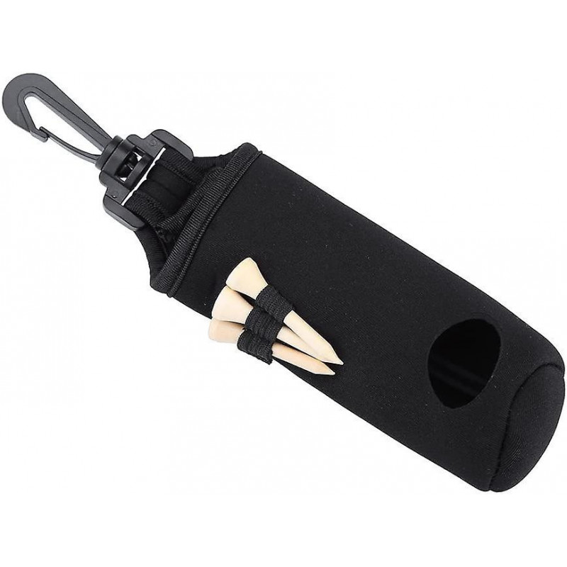 Golf Tees Holder Carry Bag Carrier Pouch Waist Bag Golfing Accessories (Black)