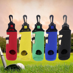 Golf Tees Holder Carry Bag Carrier Pouch Waist Bag Golfing Accessories (Black)