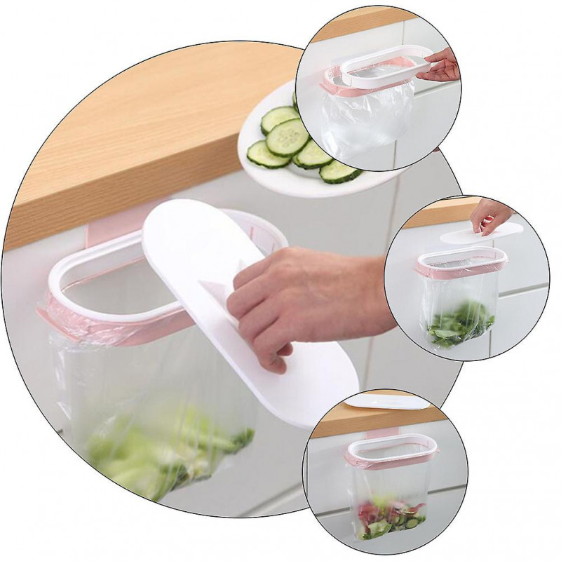 2pcs Trash Bag Holders Hanging Garbage Bag Holders Kitchen Trash Bin Racks