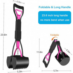 Large Small Dog Poop Scoop, Folding Dog Poop Scoop For Yard, Long Handled Pet Poop Scoop With Durable Spring, Pet [...]