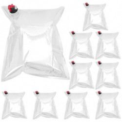 10pcs Wine Purse Refill Bags Refill Bladders Reusable Refillable Beverages Storage Pouch with Spout