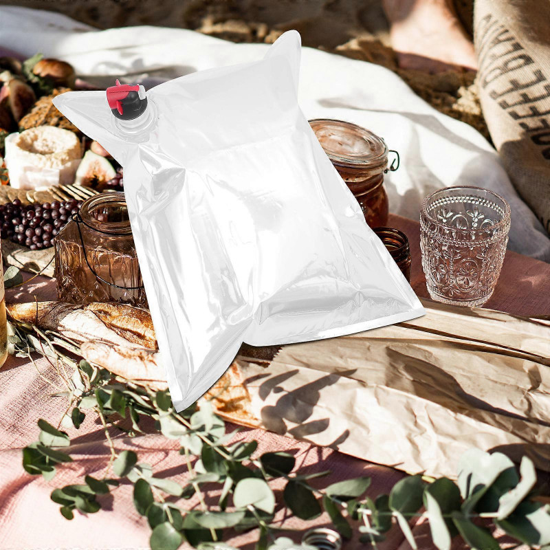 10pcs Wine Purse Refill Bags Refill Bladders Reusable Refillable Beverages Storage Pouch with Spout