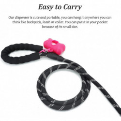 2pcs Dog Poop Bag Dispenser, Dog Poop Bag Dispenser With Clip Leash, Trash Bags Not Included, Black-ZZY