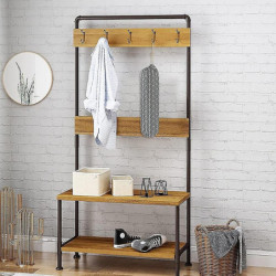 Grocery Bag Dispenser Plastic Garbage Bag 2-Piece Set of Sturdy Shopping Bag Container