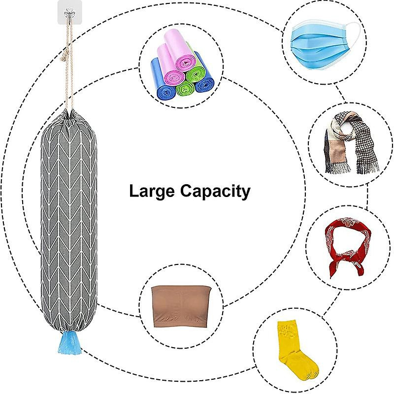 Grocery Bag Dispenser Plastic Garbage Bag 2-Piece Set of Sturdy Shopping Bag Container