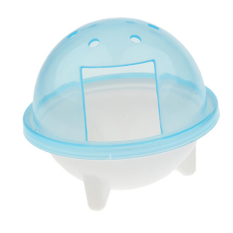 Ufo Hamster Gerbille Pet Bathroom Cage Bath Sand Shovel Toy Toilet Blue