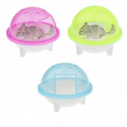 Ufo Hamster Gerbille Pet Bathroom Cage Bath Sand Shovel Toy Toilet Blue