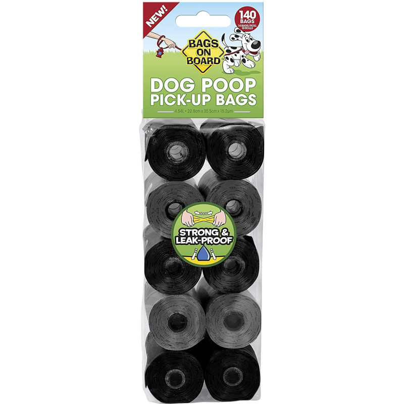 Sacs à bord Sacs de ramassage de crottes de chien - Neutre (140 sacs)