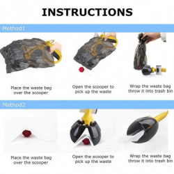 Portable Pet Waste Scooper, Poop Scoop With 2 Roll Waste Bags, Poo Scooper For Outdoor