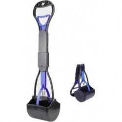 Pelle à crottes de chien de compagnie, longue poignée pliable ramasse les excréments de chien de taille moyenne, [...]