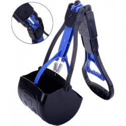 Pelle à crottes de chien de compagnie, longue poignée pliable ramasse les excréments de chien de taille moyenne, [...]