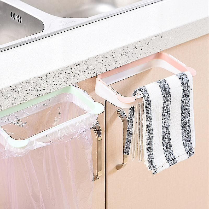 Cupboard Or Door Hanging Trash Bag Holder(apricot) Jiujiuso