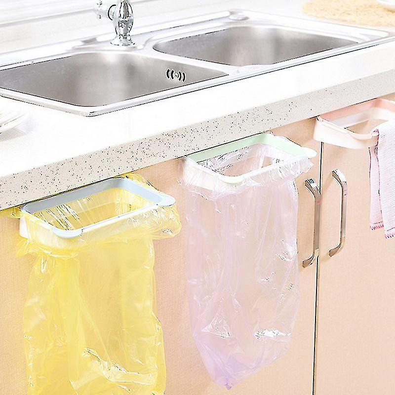 Cupboard Or Door Hanging Trash Bag Holder(apricot) Jiujiuso