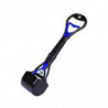 Dog Pooper Scooper Handle Jaw Pooper Scooper Pet Waste Pick Up Tool 17.7" Blue