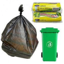 15pcs/1 Roll 60x80cm Disposable Kitchen Waste Trash Rubbish Pouch Garbage Bags