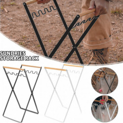 Iron Rubbish Bag Shelf Foldable Portable Rubbish Bag Holder For Outdoor Camping T