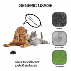 Long Handle Pet Poop Scoop Waste Jaw Grabber Dirt Pickup Dog Cat Pooper Scooper