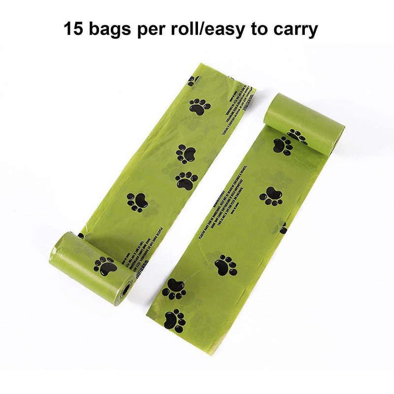 Biodégradable Pet Pickup Bag Dog Poop Bag Portable Pet Garbage Bag 8 Rolls Box 256g
