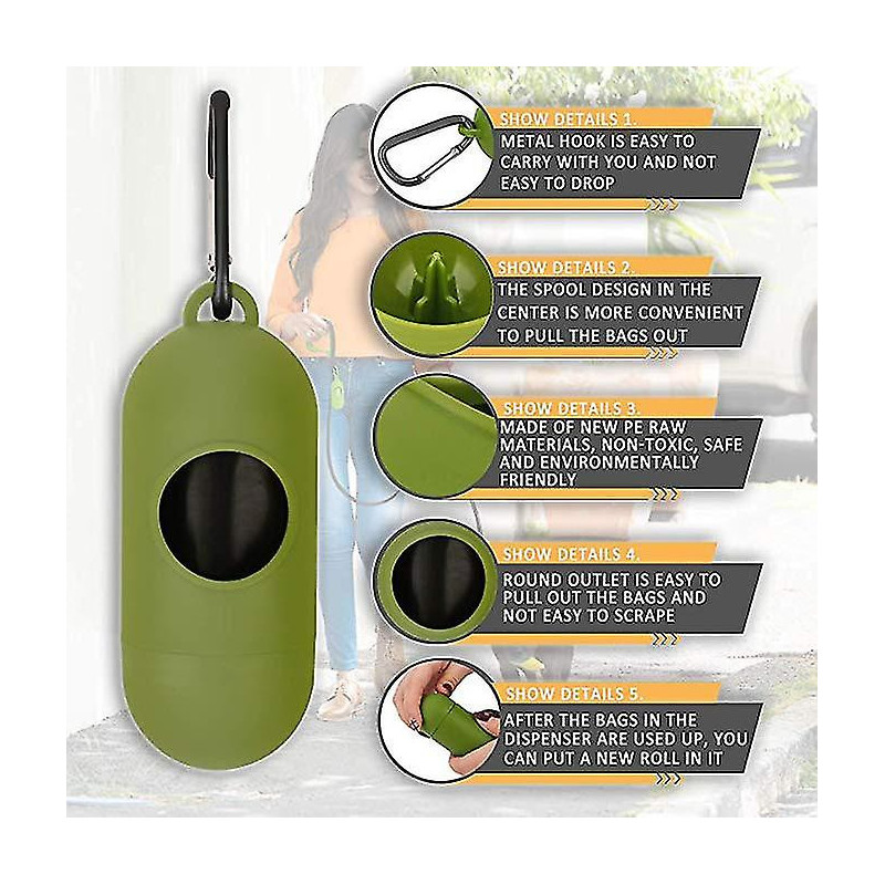 Degradable Dog Poop Bags And Dispenser Garbage Biodegradable Dog Waste Bags Pet Wast Organizer