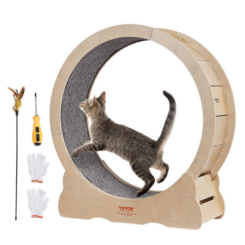 Roue d’exercice pour chat, grande roue de tapis roulant pour chat pour chats d’intérieur, 35,8 pouces pour la [...]