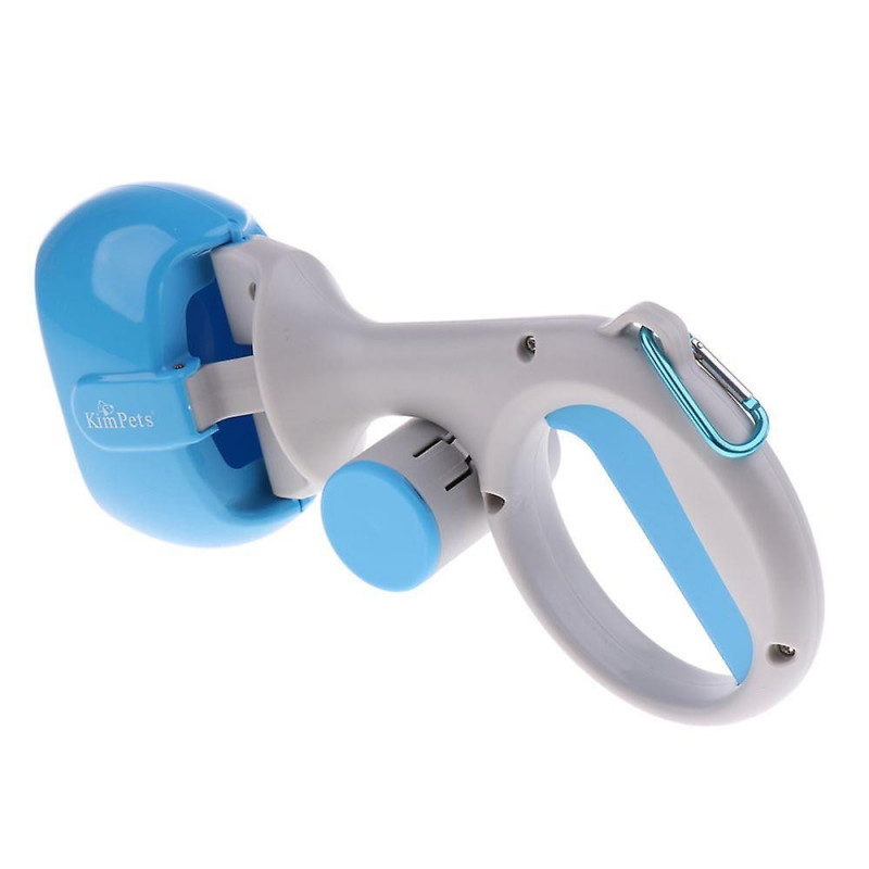 In 1 Portable Dog Cat Pooper Scooper Pet Shovel Shovel Cleaning Tool Blue