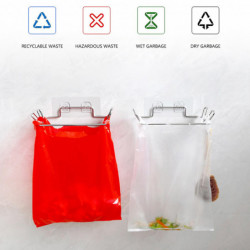 1 Set Trash Bag Holder Punch-free Wall-mounted Stainless Steel Cupboard Cabinet Door Hanging Garbage Bag Holder [...]