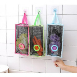 Plastic Bag Holder, Grocery Bag Holder Trash Bags Holder Organizer Mesh Hanging Storage FX59