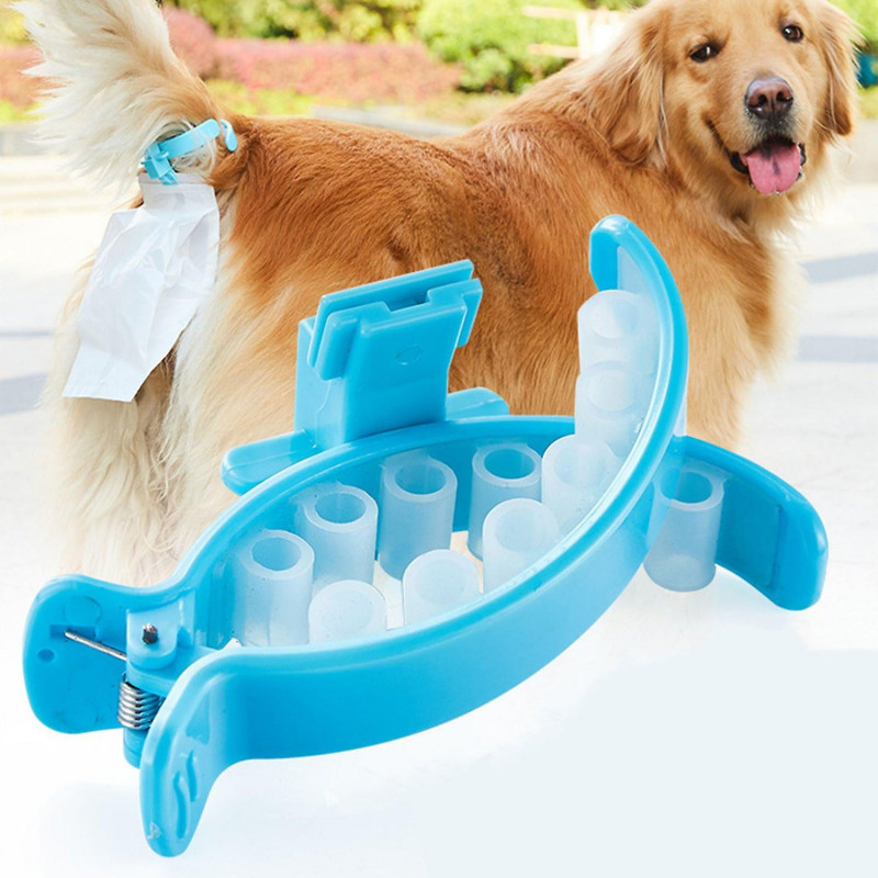 Pet Dog Waste Bag Dispenser Pet Poop Scooper with Waste Poop Bag Creative Puppy Toilet Picker Tail
