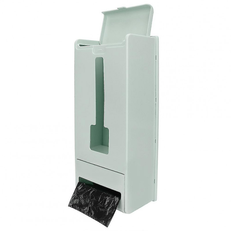 Kitchen Wall Mounted Blue Plastic Bag Dispenser Garbage Trash Bags Storage Box Organizer Holder