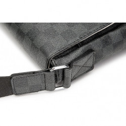 Sac à bandoulière en cuir Plaid Crossbody Unisexe