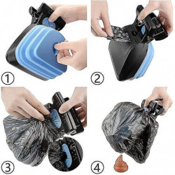 Scooper portable Pet Dog Waste Pickup Pooper Potrable Dog Waste Grabber Picker Scooper avec sac