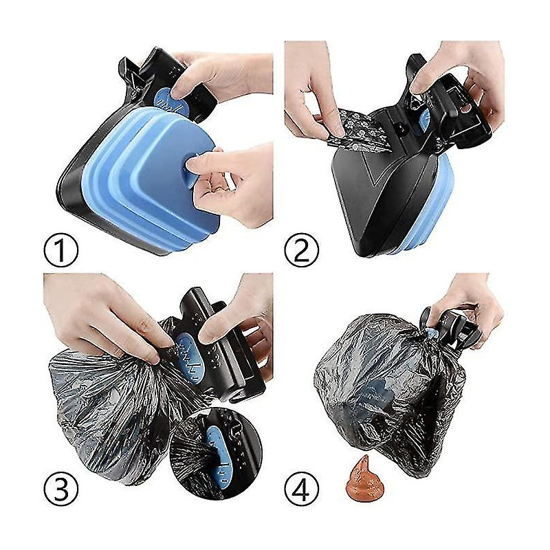 Scooper portable Pet Dog Waste Pickup Pooper Potrable Dog Waste Grabber Picker Scooper avec sac